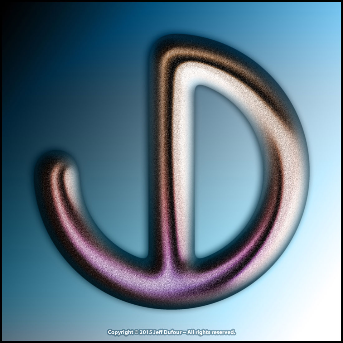 Jeff Dufour Logo - Blue Gradient - Personal Identity